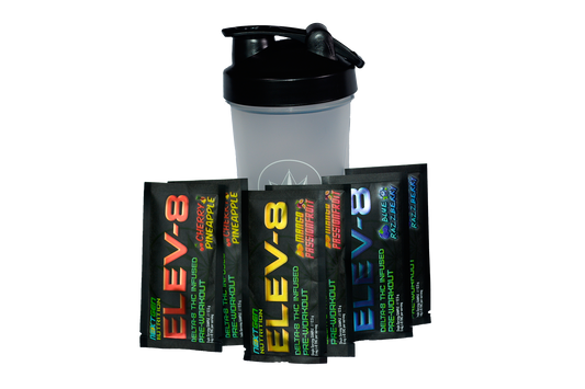 NextGen Nutritions THC Infused ELEV-8 Pre-workout is great to use before lifting or cardio. It is a mind-body enhancing pre-workout that combines hemp thc with the best pre-workout ingredients for a euphoric boost of energy.